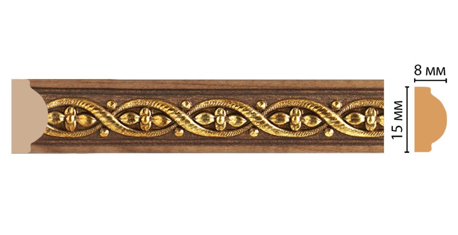 Молдинг DECOMASTER 130-3 (15*8*2400мм)